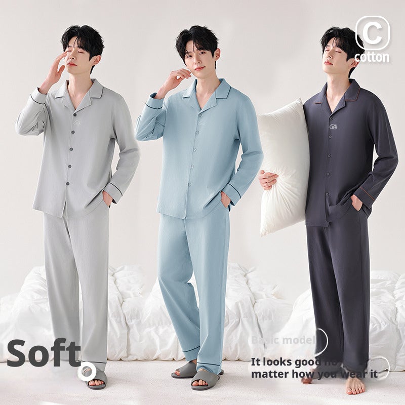 Couples Cardigan Cotton Sleepwear Set - Image 3