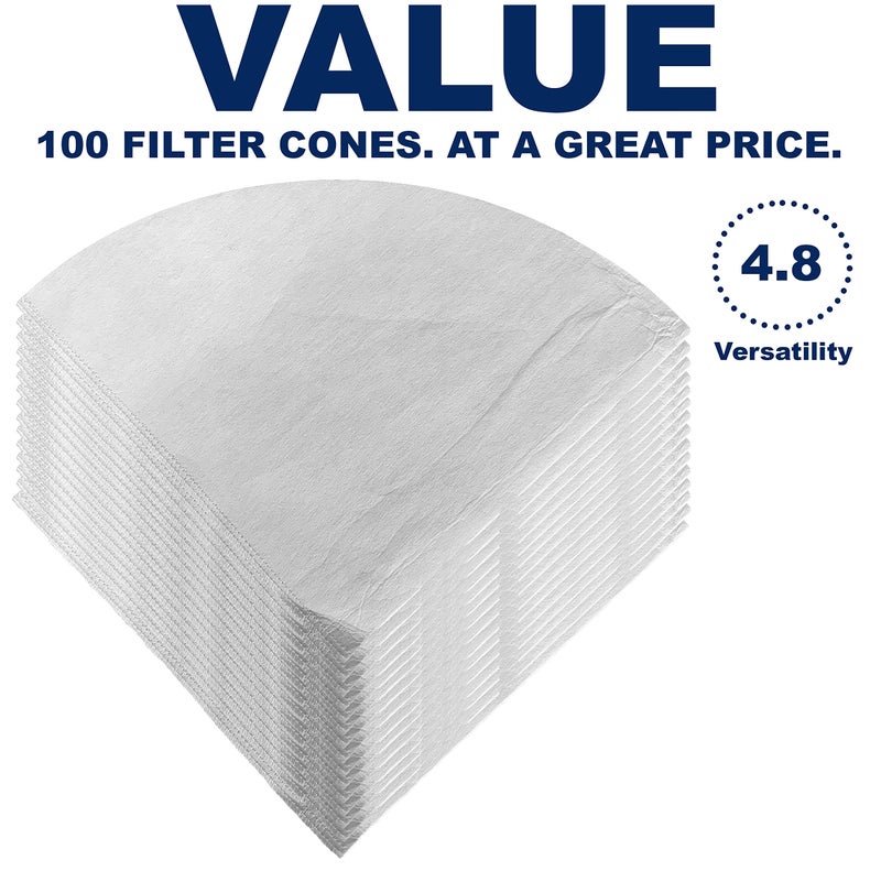 TezPak (100 Pack) Commercial 10" Deep Fryer Oil Filters, Maple Syrup Filters, Beeswax Filters, Grease Filter Cones, Best For Restaurants, Cafes, Food Trucks, Hotels - Image 4