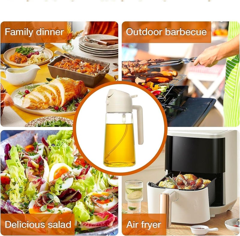ZURITY Oil Dispenser and Mist Spray Bottle CookingBaking Tool Accessories Leakproof Seasoning Bottle Cooking Oil Container Kitchen Storage Organizer MulticolorPack of 1 - Image 3