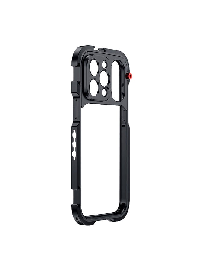 Smartphone Video Rig Vlog Kit Including Smartphone Cage with Cold Shoe Mounts & 1/4in Threaded Holes + Handle Grip for Vlog Video Recording Live Streaming Compatible with iPhone 14 Pro Max  - Image 2