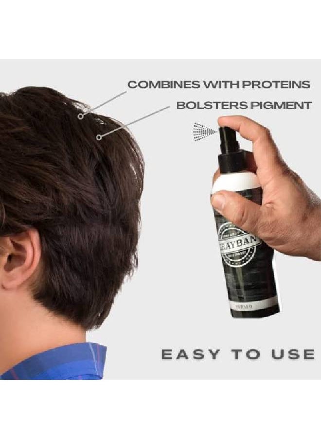 verseo - Grayban Hairspray Color Restorer For Gray Hair Nondye Color Restoring Spray Natural Protein Pigments Restore The Natural Color Of Your Hair Works With All Hair Colors And Types - Image 1