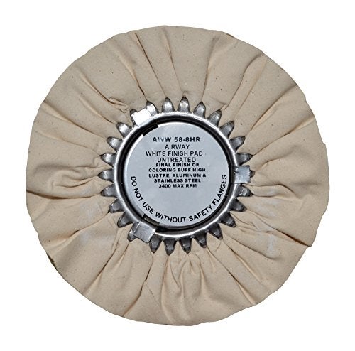 Zephyr Products AWW58-8WB White 8" Airway Buffing Wheel with 1 LB White Bar Final Finish, 1 Pack - Image 5
