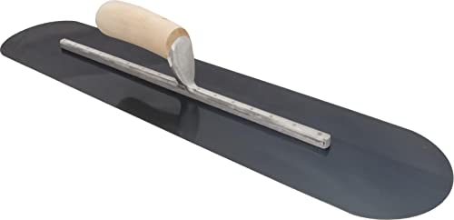 MARSHALLTOWN Fully Rounded Concrete Finishing Trowel, Blue Steel Blade, Wood Handle, 24 x 5, Made in The USA, MXS245BR - Image 2
