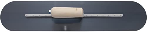 MARSHALLTOWN Fully Rounded Concrete Finishing Trowel, Blue Steel Blade, Wood Handle, 24 x 5, Made in The USA, MXS245BR - Image 3