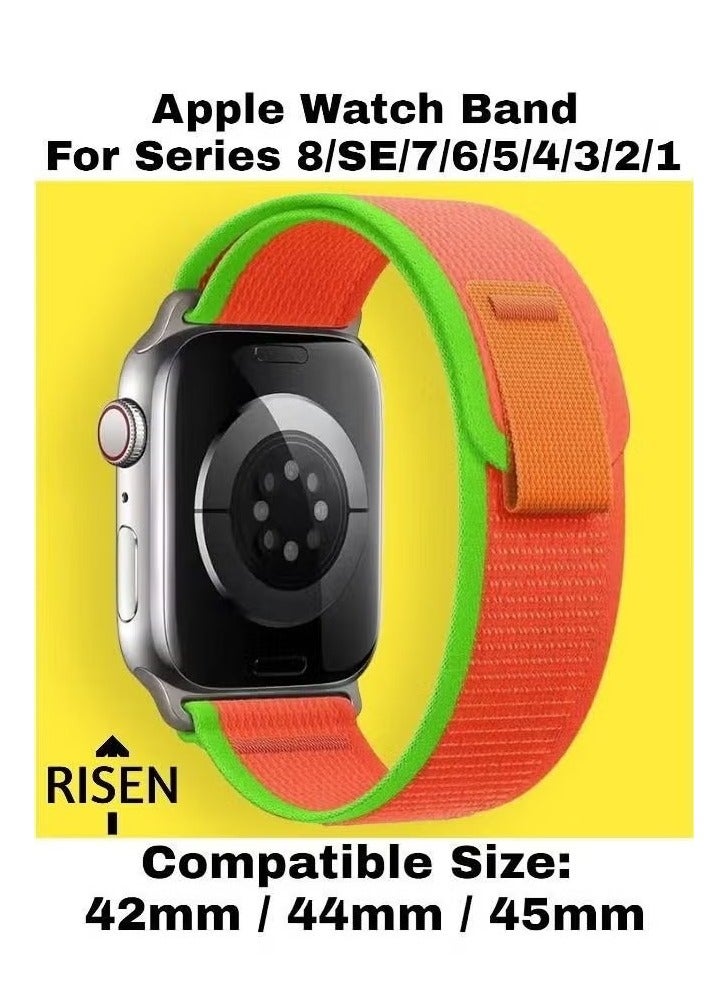 vesus Designer Sport Trail Loop Nylon Band Compatible with Apple Watch Bands 42mm/44mm/45mm Replacement Strap Ultra Series 8 SE 7 6 5 4 3 2 1