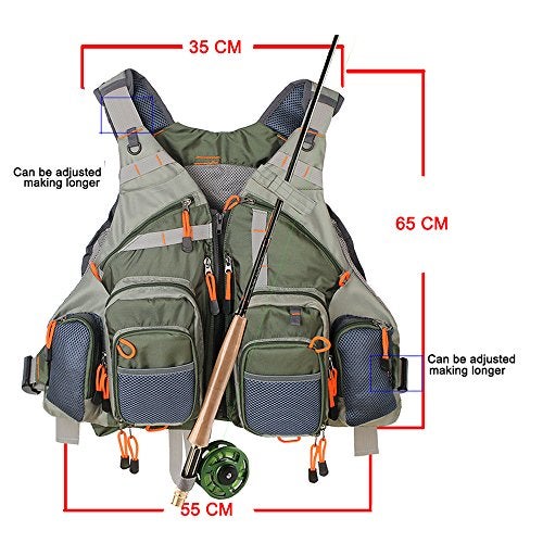 Kylebooker Fishing Vest Mesh for Men and Women（Army Green） - Image 4