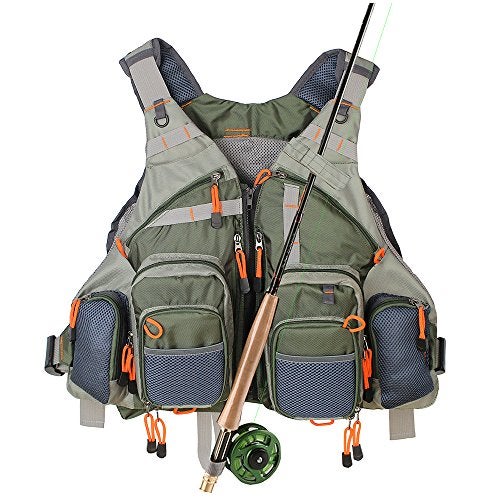 Kylebooker Fishing Vest Mesh for Men and Women（Army Green） - Image 1