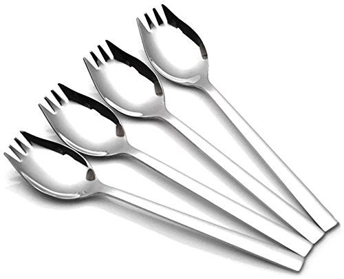WEKTUNAA 4-pack Stainless Steel Sporks for Everyday Use,Camping Hiking Heavy Duty Flatware set,8.2-inch,7.6-inch,5.9-inch (8.2 inch) - Image 1