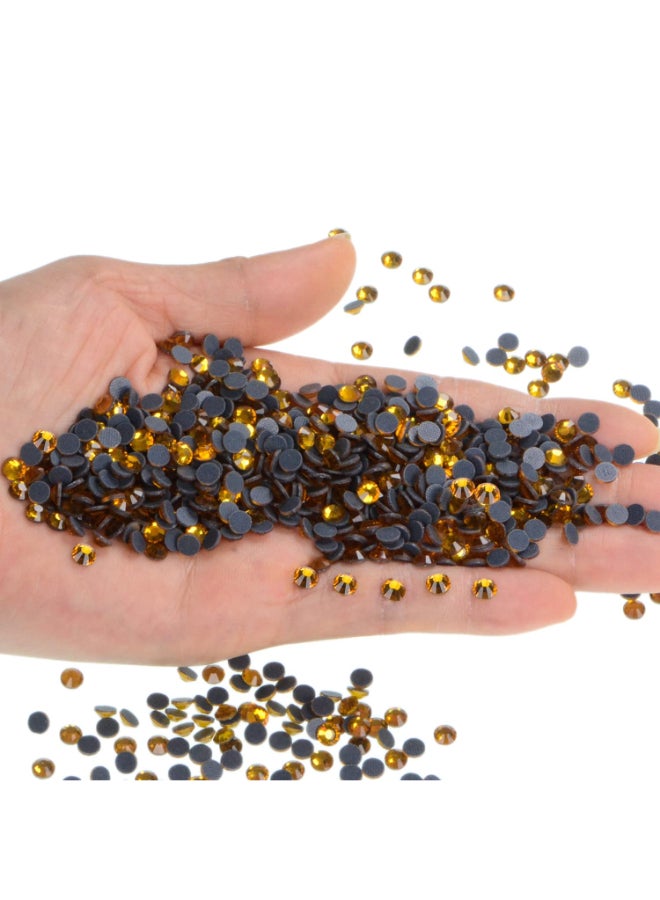 QOGIR 3000 Pieces SS16 Topaz Hotfix Rhinestones for Crafts Clothes Nail Art Diamantes Flatback 4mm Glass Gems Rhinestone - Image 4