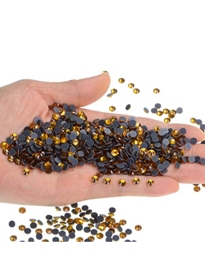 QOGIR 3000 Pieces SS16 Topaz Hotfix Rhinestones for Crafts Clothes Nail Art Diamantes Flatback 4mm Glass Gems Rhinestone - Image 3