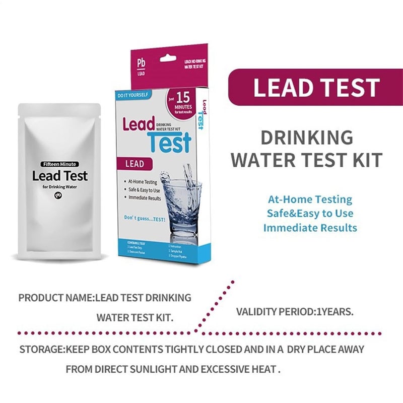 Tap Water Test Kit - Drinking Water Test Kit High Sensitivity Lead Strip - Lead for Drinking, Well and Tap, Easy Instructions, Lab-Accurate Results - Image 5