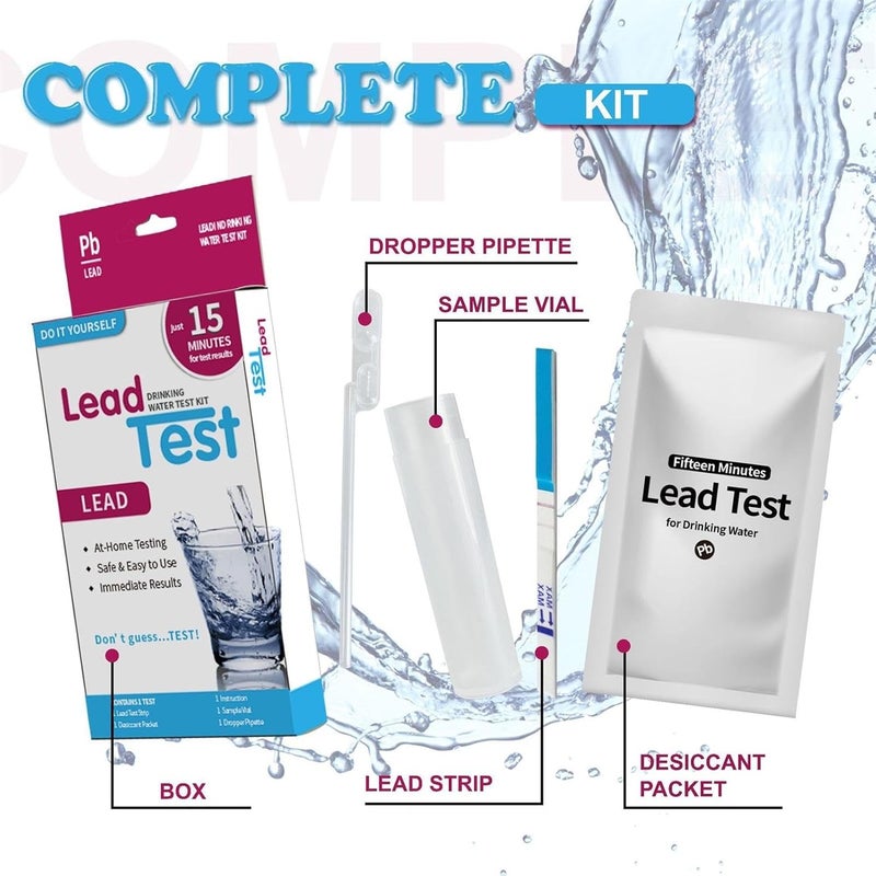 Tap Water Test Kit - Drinking Water Test Kit High Sensitivity Lead Strip - Lead for Drinking, Well and Tap, Easy Instructions, Lab-Accurate Results - Image 4