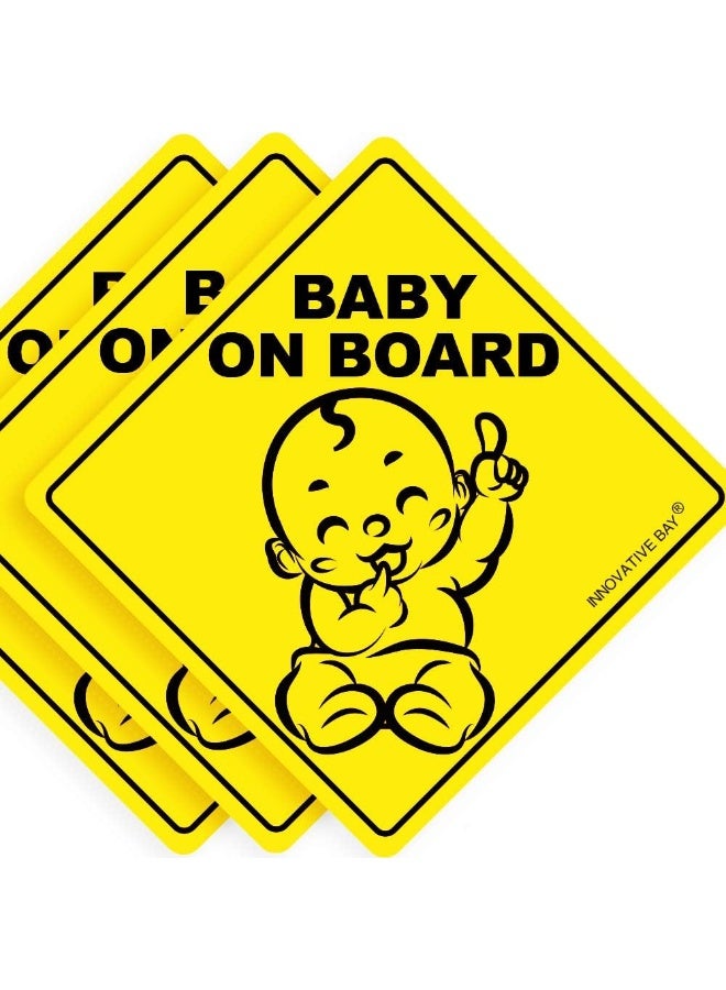 Innovative Bay Baby on Board Sticker Sign (3 pack) - Image 1