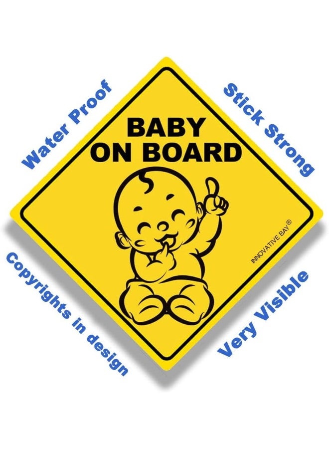 Innovative Bay Baby on Board Sticker Sign (3 pack) - Image 4