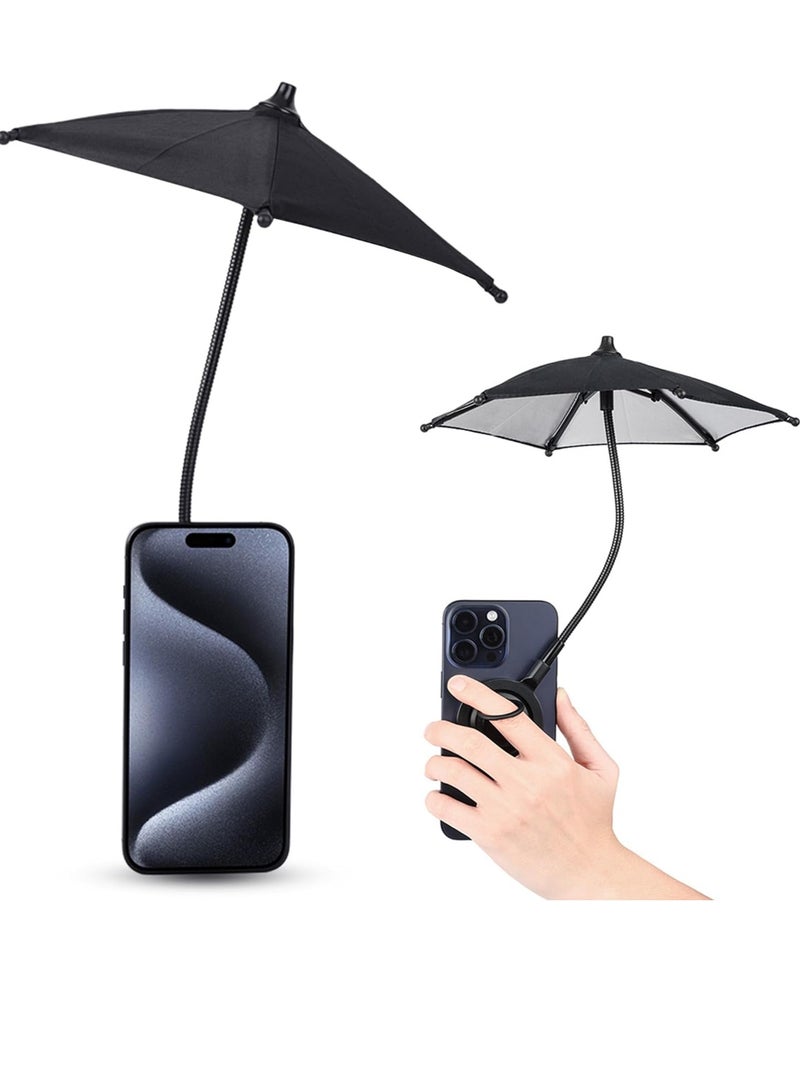 General Phone Umbrella+ Magnetic Suction Phone Mount：Magnetic Phone Umbrella for Sun with Magnetic Suction Phone Mount  - Image 1