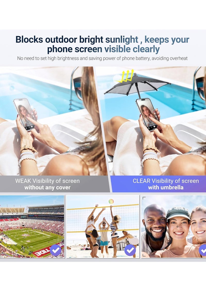 General Phone Umbrella+ Magnetic Suction Phone Mount：Magnetic Phone Umbrella for Sun with Magnetic Suction Phone Mount  - Image 4
