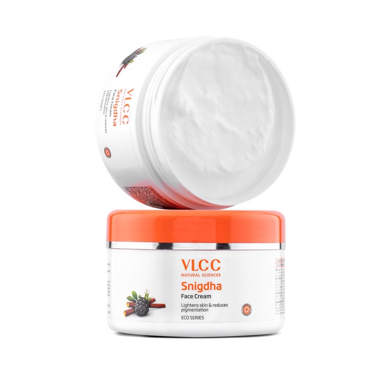 VLCC Snigdha Face Cream 200g Skin Purifying and Brightening For Age Spots Pigmentation Youthful Glow Smoothness Nourishing Softening Vitamin C Alpha Arbutin Allantoin Cream - Image 2