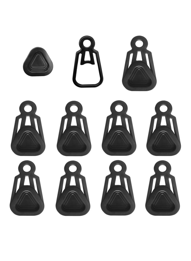 Tarp Clips Set, Outdoor Camping Climbing Tent Fixing Clip, Heavy Duty Lock Grip Awning Clamps, Multipurpose Windproof Wind Rope Accessories (10 Pcs) - Image 1