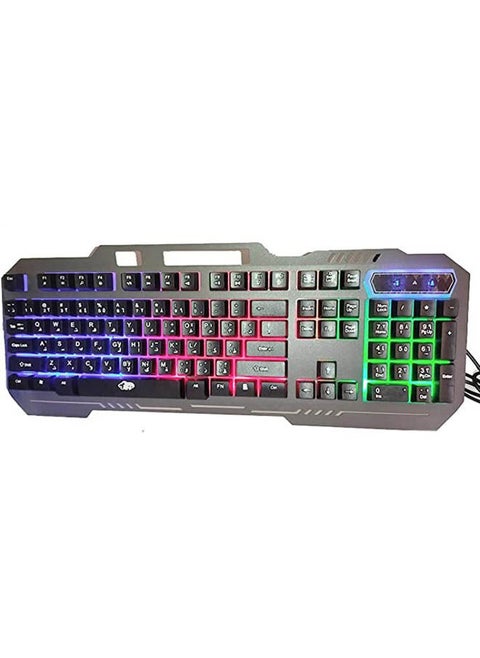 Gaming Keyboard Metal With Multi Function Key Lighting With Holder Mobile In Frame