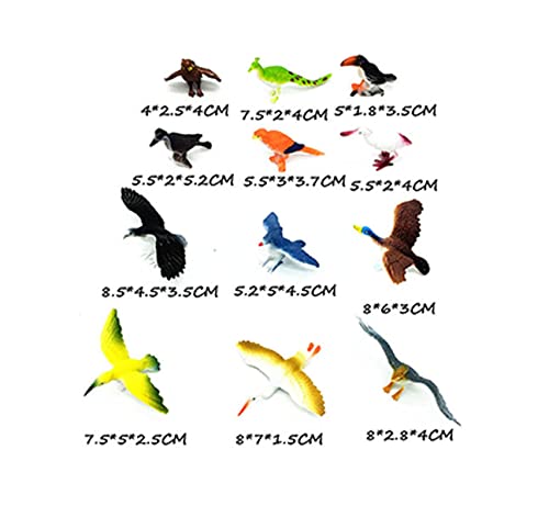 SmilerSmile SmilerSmile Animal Assorted Mini Plastic Figures Toy Set  Educational Party Cake Topper  Goody Bag Filler (10pcs Bird) - Image 2