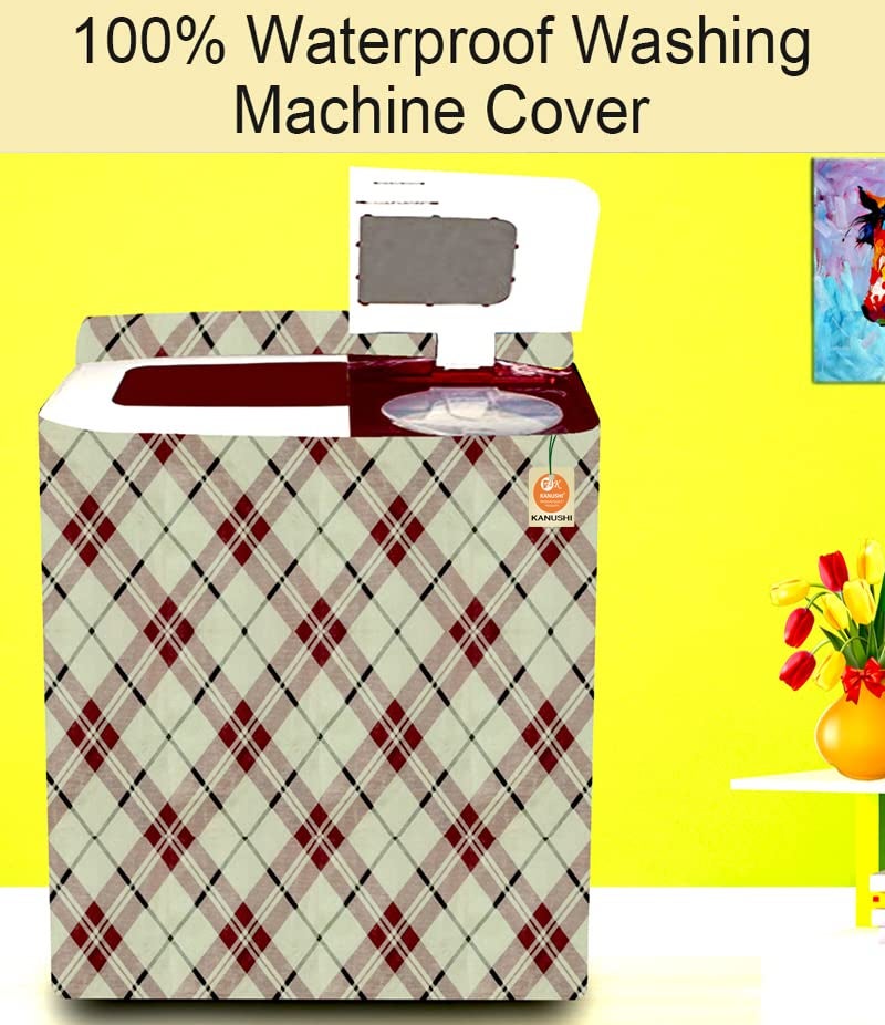 KANUSHI Industries® 100% Waterproof & Dustproof Top Load Semi Automatic Washing Machine Cover (Suitable for 6 Kg, 6.5 kg, 7 kg, 7.5 kg)(WASMAC-NW-NEW-04-SEMI) - Image 2