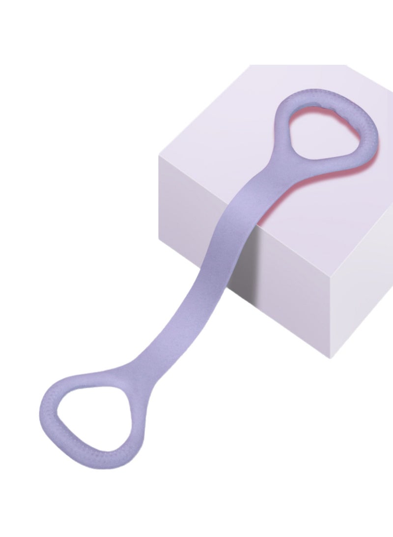 إسكدنيا حزام مطاطي مطاطي - مقبض وردي غير قابل للانزلاق لتدليك عضلات الكتف وحزام مطاطي، قابل للحمل، مناسب لتمارين الكتف واليوجا