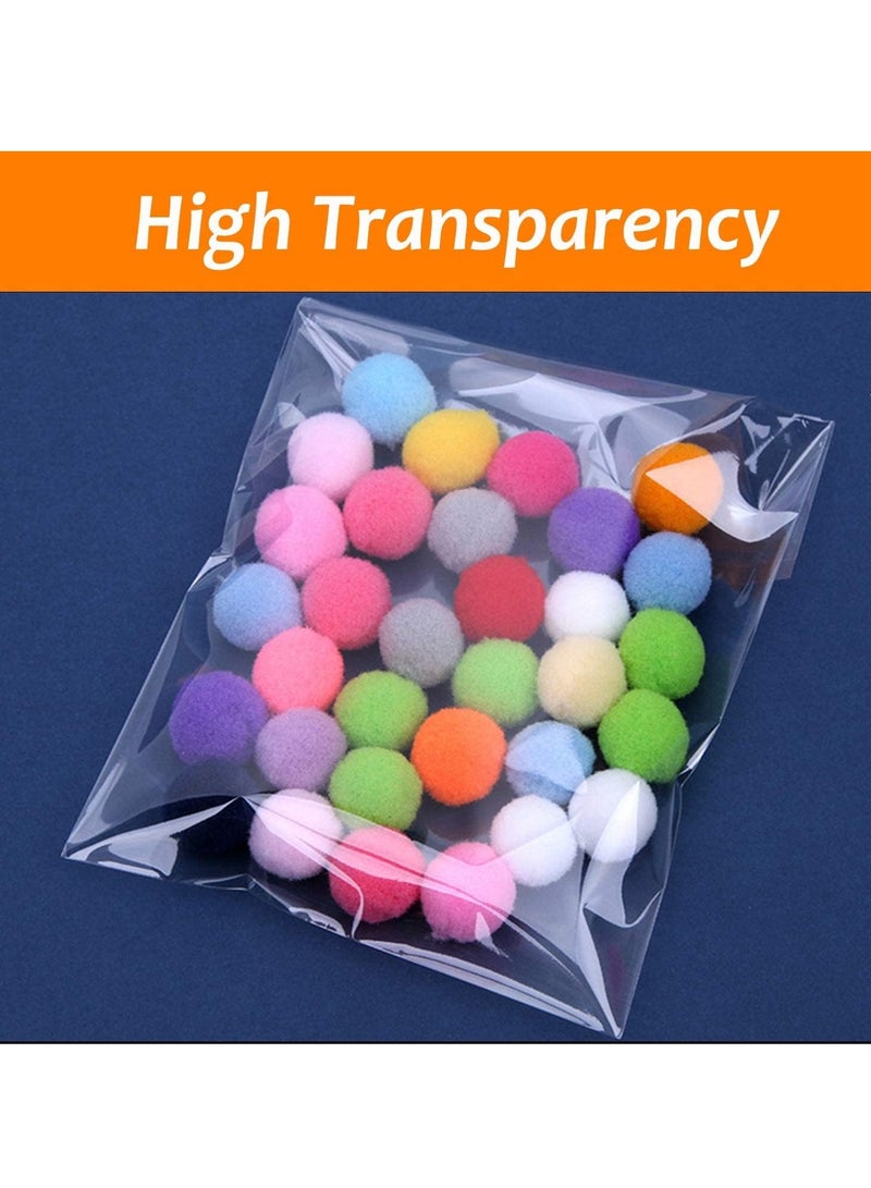 100 كيس سيلوفان شفاف ذاتي الإغلاق – أكياس قابلة لإعادة الإغلاق بحجم 12*18سم للحلويات والهدايا - Image 3