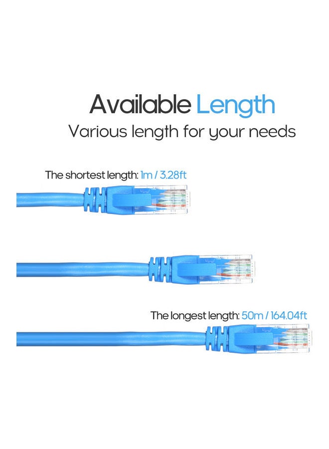 CAT 6 Ethernet Cable Lan Network Internet Patch Cord Blue - Image 4
