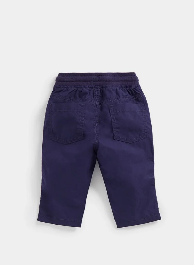 مذركير Navy Poplin Roll Up Trousers