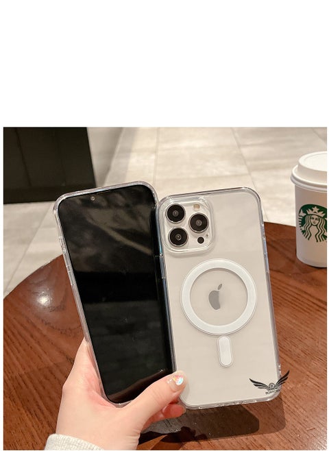 iPhone 14 Pro Max Clear Magnetic Case with Built in Magnets Compatible with MagSafe, Crystal Clear Slim TPU Cover for Apple iPhone 14 Pro Max  Clear