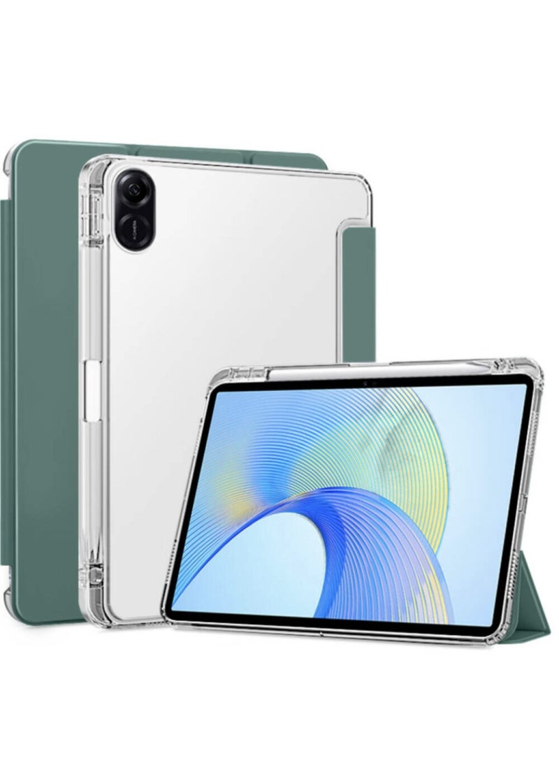 general Cover Compatible with Honor Pad X8a / X9 11 inch 2024 Case with Pencil Holder Auto Sleep Wake Triple Fold Transparent Case