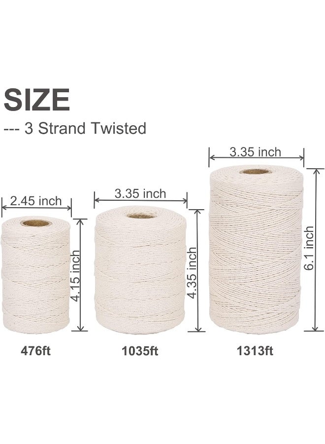 XKDOUS 476ft Butchers Cooking Twine, 100% Cotton Kitchen Twine String, 2mm Cotton Twine for Roasting, Trussing Poultry, Baking & Crafting - Image 4