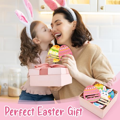 Xylolfsty Easter Money Holder Cards Set of 6 Easter Eggs Bunnies Money Holder Cards for Easter Basket Tag Gift Card Money Gifts Easter Decor Ideas - Image 5