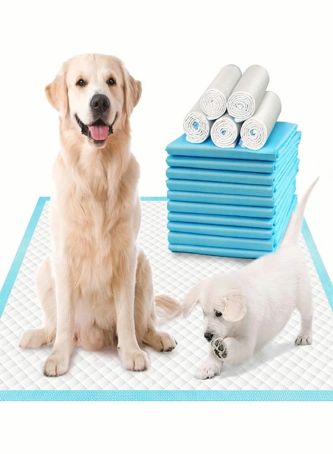 100 قطعة وسادات تدريب الكلاب سميكة فائقة الامتصاص للكلاب وسادات التبول القابلة للتسرب لتدريب الجراء والقطط والأرانب وسادات التبول للحيوانات الأليفة - Image 1