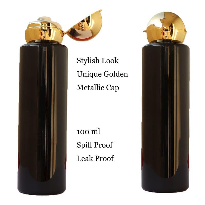 Prakash Plastic Dispenser Black 100ml Refillable Plastic Empty Liquid Bottle for Shampoo or Body Wash Perfect for Bathroom Use Travel Needs Perfect for Kitchen Use Black Pack of 3 - Image 3