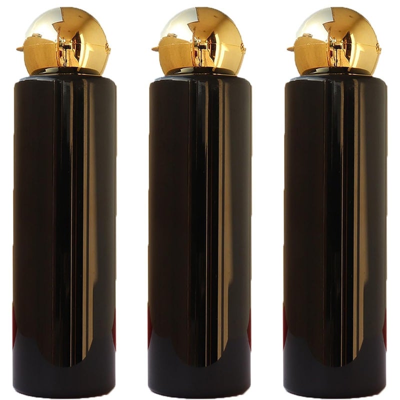 Prakash Plastic Dispenser Black 100ml Refillable Plastic Empty Liquid Bottle for Shampoo or Body Wash Perfect for Bathroom Use Travel Needs Perfect for Kitchen Use Black Pack of 3 - Image 1