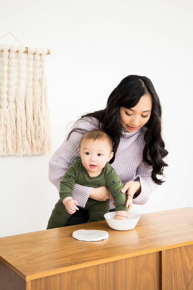 Pearhead My Little Babyprints Handprint or Footprint Keepsake Tin, Clay Impression Baby Keepsake, Pink - Image 3