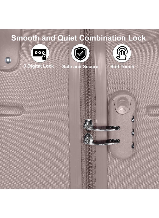 SENATOR Lightweight Checked Bag- Durable Hard Shell Luggage 28 Inches Suit Case for Travel A1012 | ABS Large Hard sided Luggage with Spinner Wheels 4 Checked Luggage 28-Inch, Khaki - Image 4