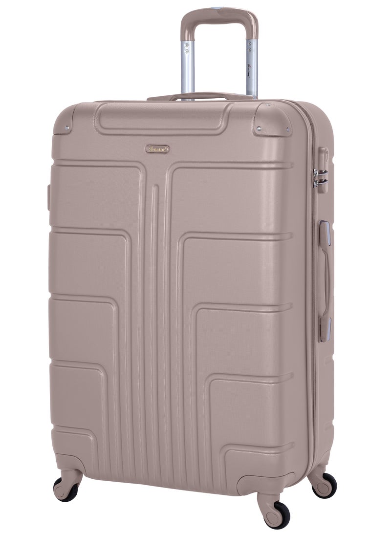 SENATOR Lightweight Checked Bag- Durable Hard Shell Luggage 28 Inches Suit Case for Travel A1012 | ABS Large Hard sided Luggage with Spinner Wheels 4 Checked Luggage 28-Inch, Khaki - Image 1