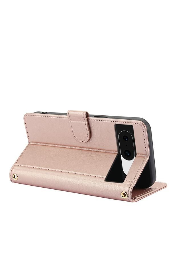 إيروريكس جراب لهاتف Google Pixel 8a Skin Feel بلون نقي مع فتحات للبطاقات من الجلد مع حبل مزدوج - Image 4