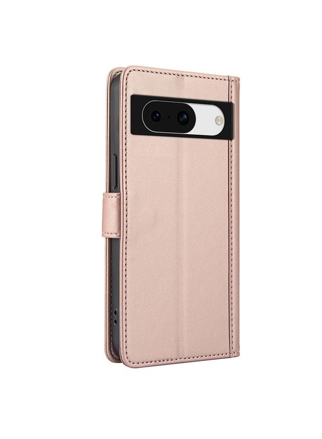 إيروريكس جراب لهاتف Google Pixel 8a Skin Feel بلون نقي مع فتحات للبطاقات من الجلد مع حبل مزدوج - Image 3