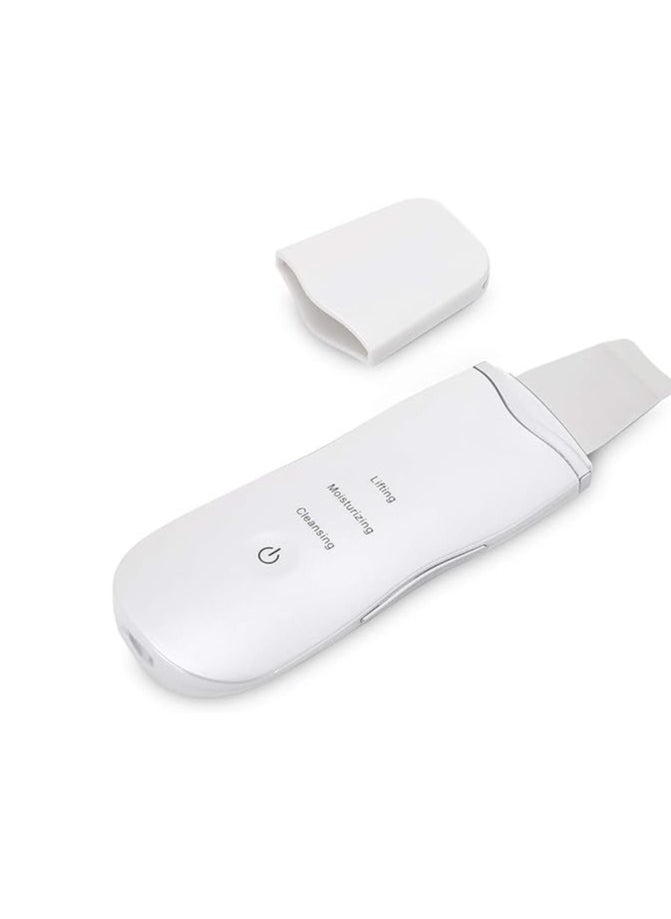 PORTABLE Portable Blackhead Removal Ultrasonic Facial Cleaner Rechargeable Face Skin Scrubber Cleaning Skin Peeling Extractor White  - Image 1