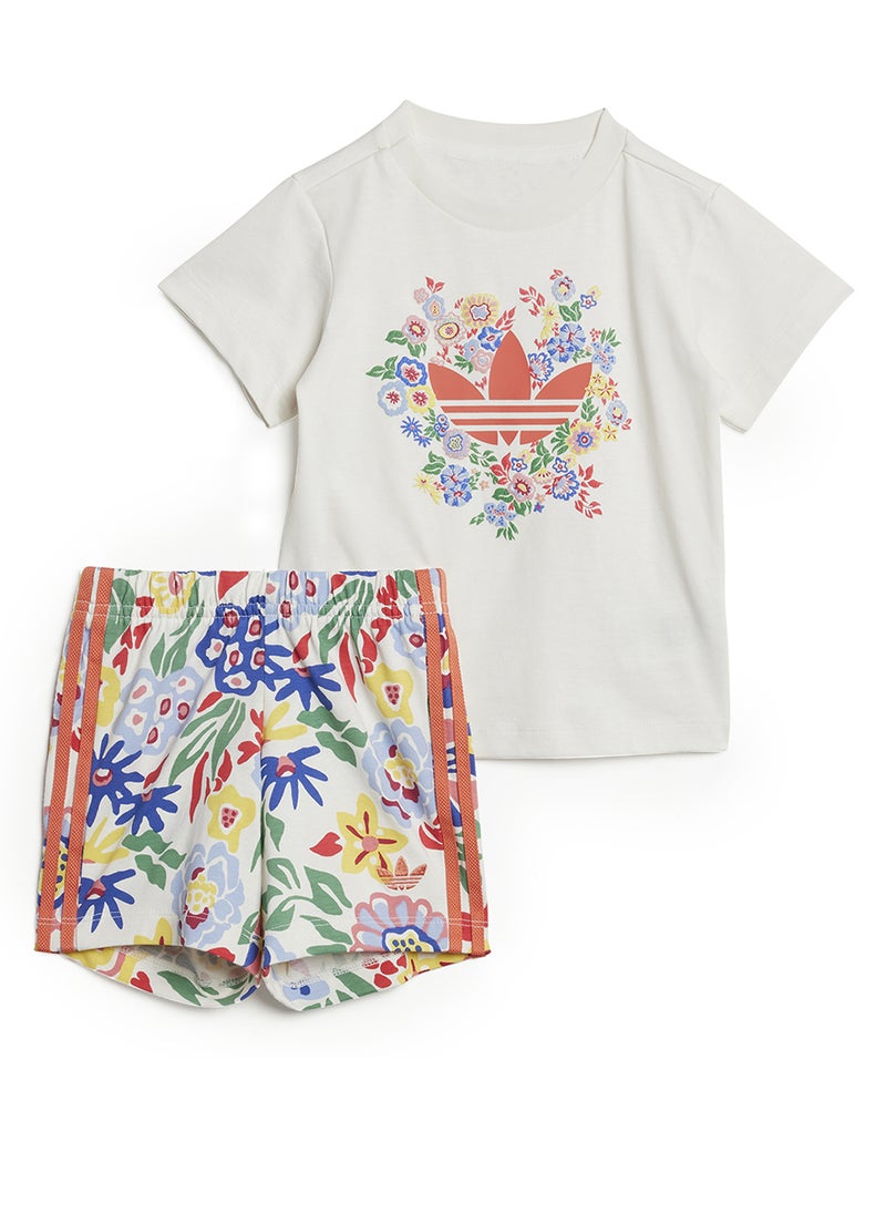 adidas Originals Infant Floral Print Shorts Set  - Image 1