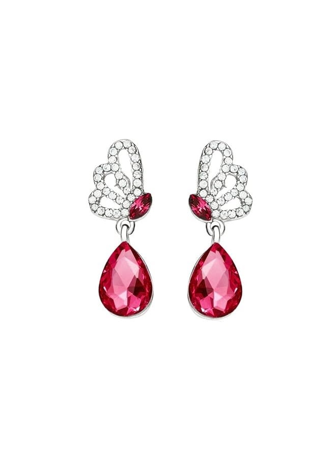 YELLOW CHIMES - Splendid Collection A5 Grade Crystals Butterfly Drop Earrings For Women And Girls - Image 1
