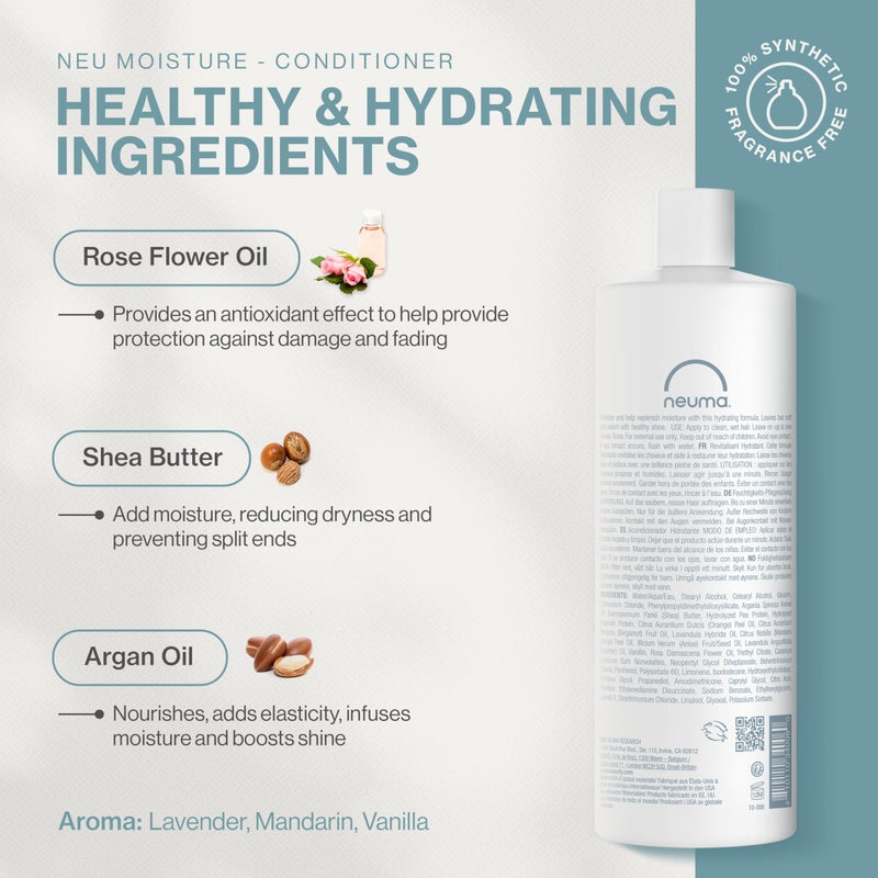 NEUMA Neu Moisture Conditioner 32 Fl. Oz. Moisturizing Conditioner, Lavender, Mandarin & Vanilla Scent - Image 2