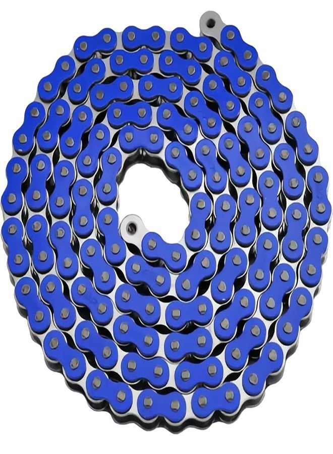 DREAM MOTION 420 108 Link Multicolour Motorcycle Chain Drive Chain with for Honda Kawasaki Yamaha 125cc ~ 250cc ATV Street Bike Crusier Touring Dirt Bike Adventure Scooter (Blue) - Image 1