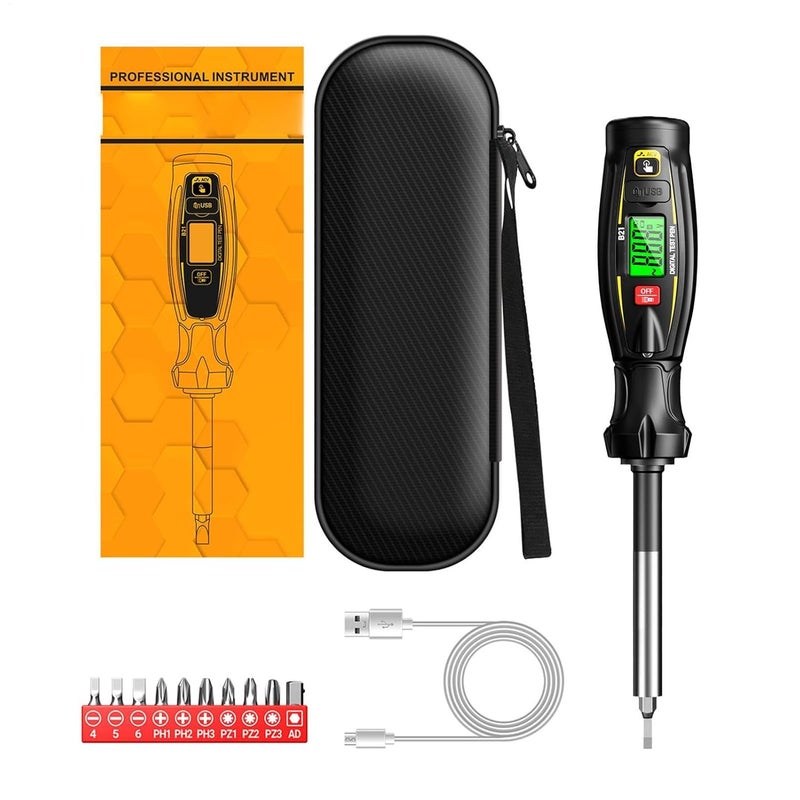 Voltage Tester for House | Non-Contact Neutral Wire Testing,Live Wire Detector Screwdriver | for Electricians DIY Enthusiasts Technicians Handymen Home Office Garage Workshop Light Fixtures Car HVAC S - Image 1