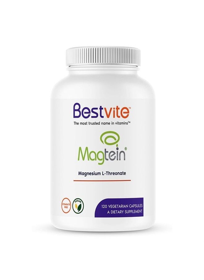 Magtein Magnesium L-Threonate Capsules - 2000mg per Serving (120 Vegetarian Capsules) - Patented and Bioavailable Magnesium - No Stearates - No Fillers - Vegan - Non GMO - Gluten Free - pzsku/ZBEBCAE2810448E623A11Z/45/_/1687907916/c0ed5e14-4166-41a2-bc8c-8229333c13de