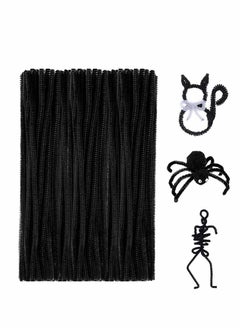 Excefore 100Pcs Pipe Cleaners, Black Color Chenille Stems for DIY Crafts Decorations Creative School Projects  - Image 1
