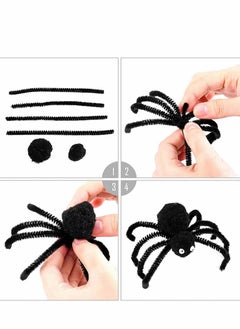 Excefore 100Pcs Pipe Cleaners, Black Color Chenille Stems for DIY Crafts Decorations Creative School Projects  - Image 4